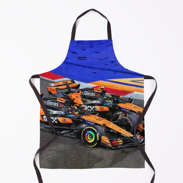 Item preview, Lando Norris fighting his teammate Oscar Piastri during the 2025 Singapore Grand Prix abstract designed and sold by Rodissimus1984.