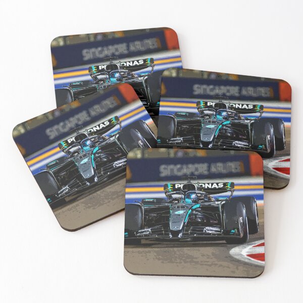 Item preview, George Russell racing his 2025 F1 car to victory during the Singapore Grand Prix abstract designed and sold by Rodissimus1984.
