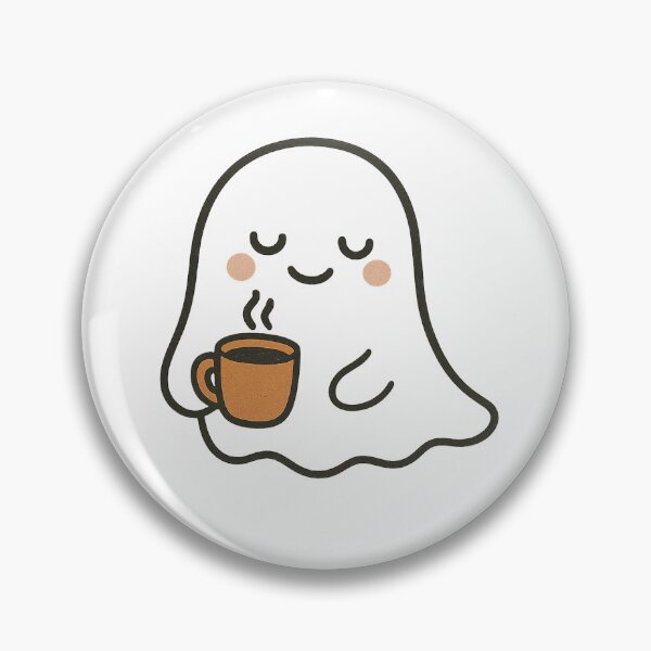 Item preview, Cute Ghost Coffee Sticker - Cozy Halloween Ghost  designed and sold by Kavya17.
