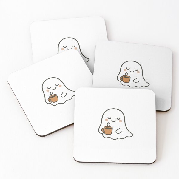 Item preview, Cute Ghost Coffee Sticker - Cozy Halloween Ghost  designed and sold by Kavya17.