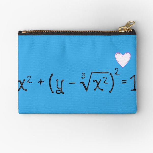 Math heart (blue) Zipper Pouch