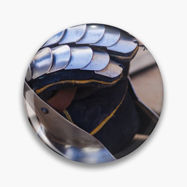 Item preview, Medieval Armor Gauntlet Display With Scaled Steel Plates On Wooden Floor, Knight Craftsmanship Exhibit designed and sold by Nmallia.
