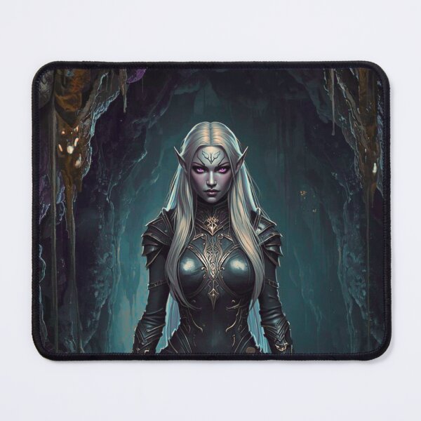 Item preview, Dark elf female striding through the underdark designed and sold by ChristinePartlow.