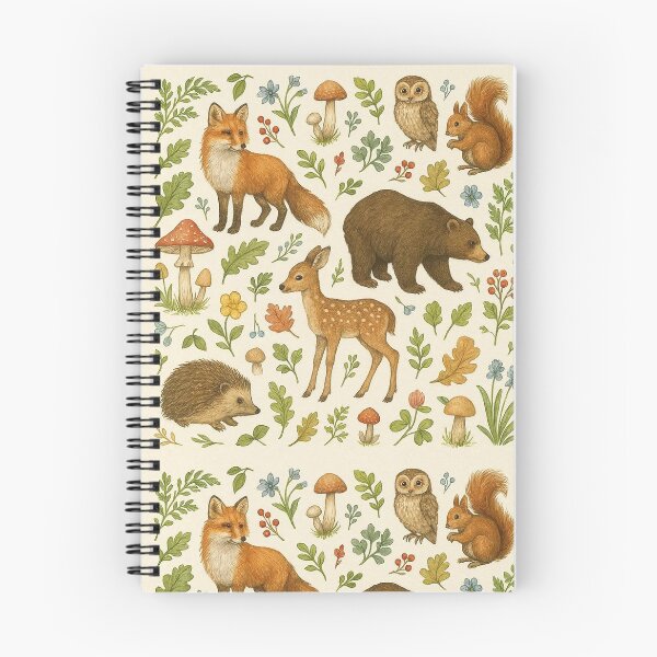 Item preview, Whimsical Forest Creatures Scattered Pattern designed and sold by MiLaKK.