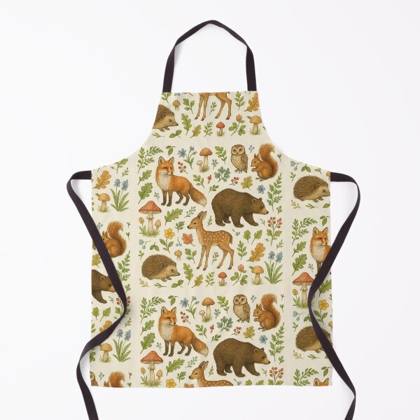 Item preview, Whimsical Forest Creatures Scattered Pattern designed and sold by MiLaKK.