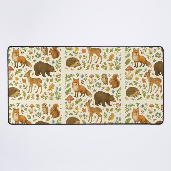 Item preview, Whimsical Forest Creatures Scattered Pattern designed and sold by MiLaKK.