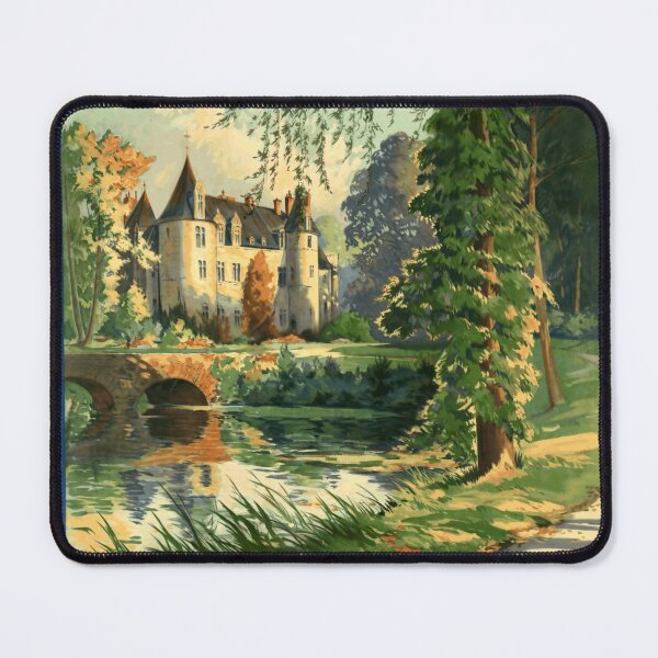 Item preview, Vintage French Travel Poster | 1922 Le Château de Tourlaville Art Print | Romantic Scenic State Railways Decor designed and sold by artofuniverse.