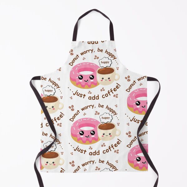 Item preview, Donut worry, be happy just add coffee designed and sold by GraphicTeeHubs.