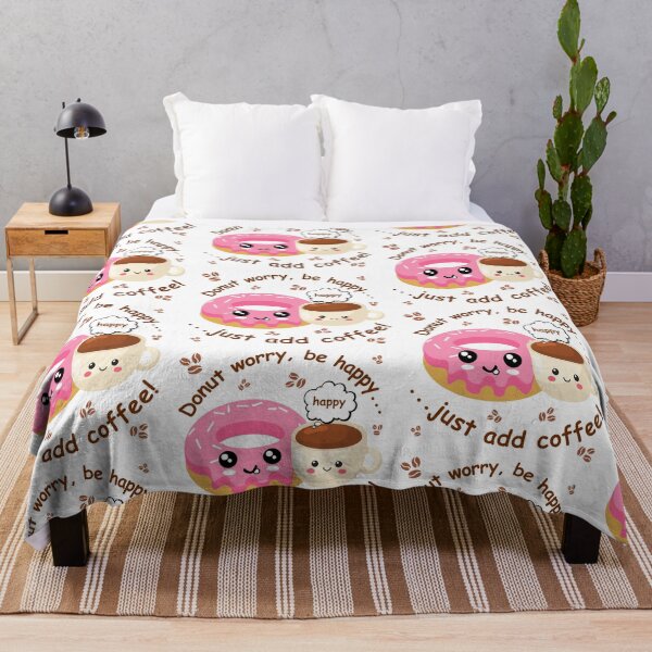 Item preview, Donut worry, be happy just add coffee designed and sold by GraphicTeeHubs.