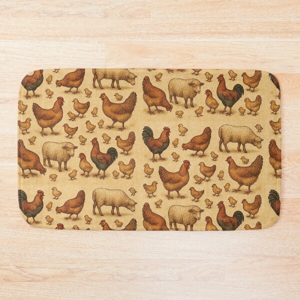 Item preview, Vintage Farm Animal Pattern Folk Art Cottagecore designed and sold by MiLaKK.
