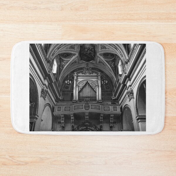 Item preview, Impressive Church Interior Featuring Ornate Pipe Organ, Arches, and Baroque Ceiling Artwork designed and sold by Nmallia.