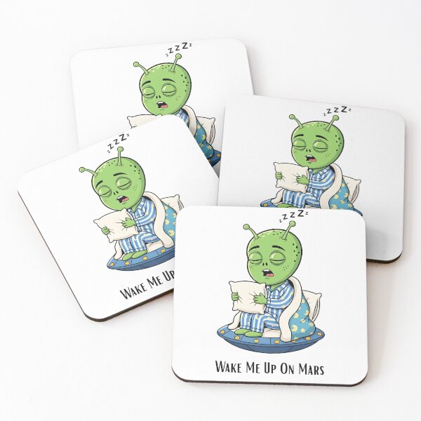 Item preview, Wake Me Up On Mars – Cute Sleepy Alien Cartoon Design designed and sold by EverStitchStudio ★★★★★.