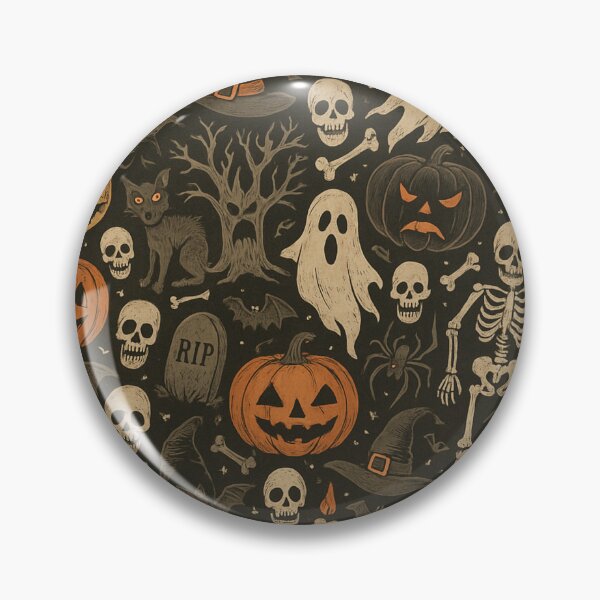 Item preview, Haunted Halloween Chaos – Dense All-Over Spooky Print designed and sold by getpressedshirt.