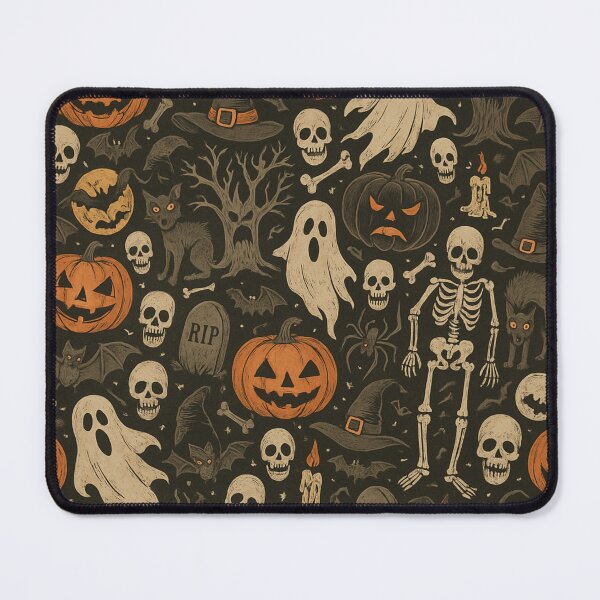 Item preview, Haunted Halloween Chaos – Dense All-Over Spooky Print designed and sold by getpressedshirt.
