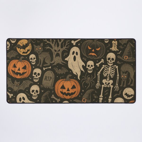 Item preview, Haunted Halloween Chaos – Dense All-Over Spooky Print designed and sold by getpressedshirt.