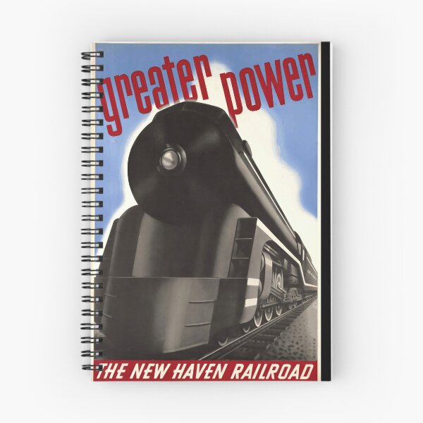 Item preview, Vintage New Haven Railroad Poster | Art Deco Streamlined Locomotive | Bold Black & Red Design | Speed  Power Artwork designed and sold by artofuniverse.