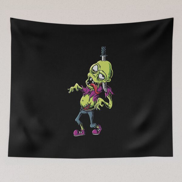 Item preview, Zombie with tongue out on Halloween designed and sold by Joncasmiart.