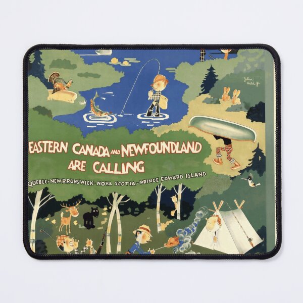 Item preview, Vibrant Vintage Travel Poster | Explore Eastern Canada & Newfoundland | Mid-Century Art | Outdoor Adventure  Wildlife designed and sold by artofuniverse.