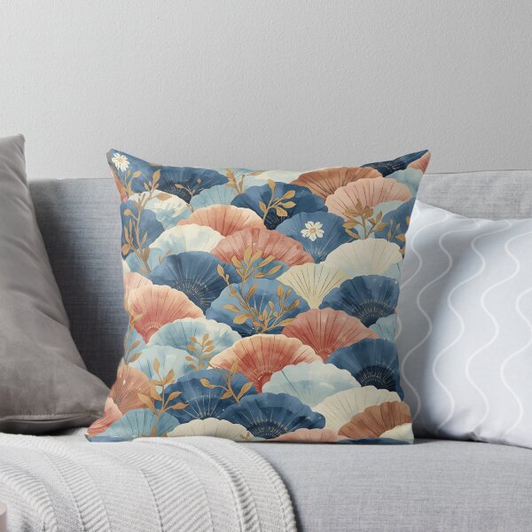 Item preview, Golden Fan Leaves – Japanese Watercolor Pattern designed and sold by MonoshiroStudio.
