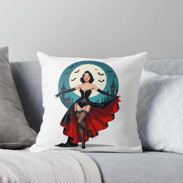 Item preview, Vintage Vampire Pinup – Retro Halloween Art designed and sold by Lightning-Lace.