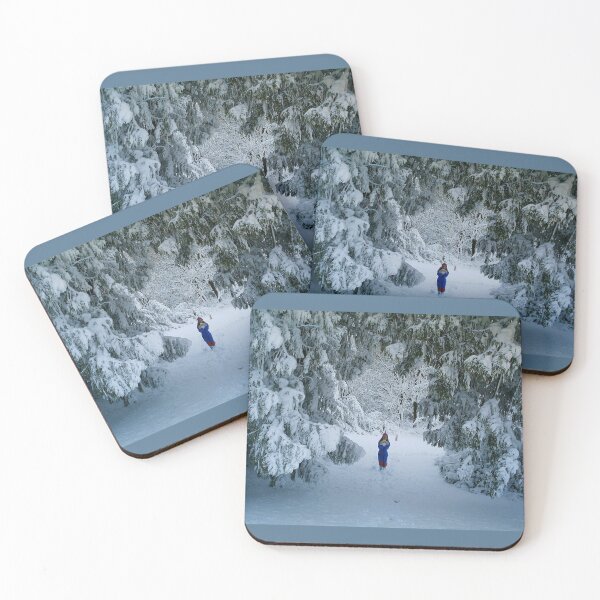 Item preview, WINTER WONDERLAND SNOWY TREES FRAMING CHILD designed and sold by Richard Brookes Photography.