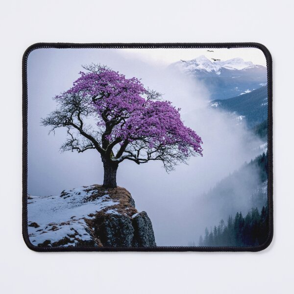 Item preview, Majestic Cherry Blossom Tree Overlooking the Mountains designed and sold by Exodoi.