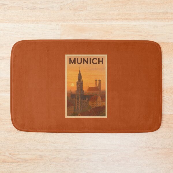 Item preview, Munich Germany Travel Art – Marienplatz and Frauenkirche Sunset Souvenir designed and sold by Annika Shurafa.