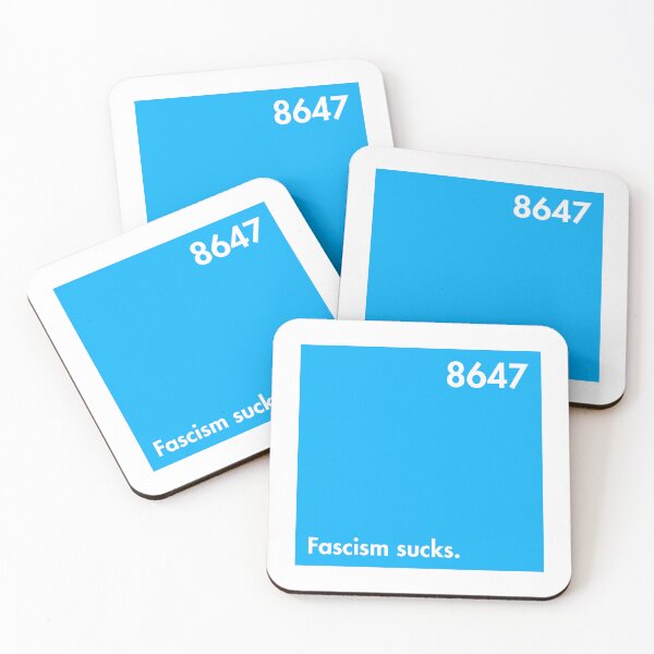 Item preview, Blue Square of Dissent - Fascism sucks - 8647 designed and sold by Thelittlelord.