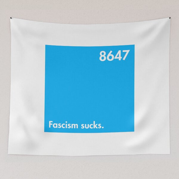 Item preview, Blue Square of Dissent - Fascism sucks - 8647 designed and sold by Thelittlelord.