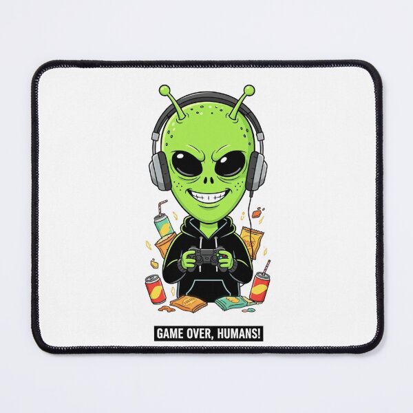 Item preview, Game Over, Humans! – Funny Gamer Alien Cartoon Design designed and sold by EverStitchStudio ★★★★★.