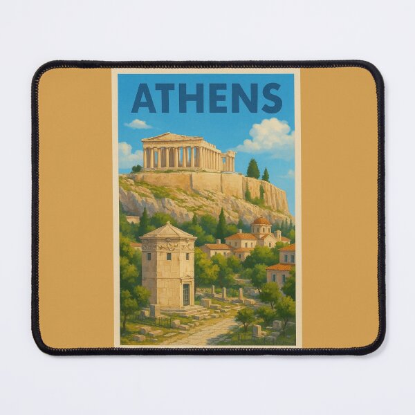 Item preview, Athens Greece Travel Art – Acropolis and Parthenon Illustration Souvenir designed and sold by Annika Shurafa.