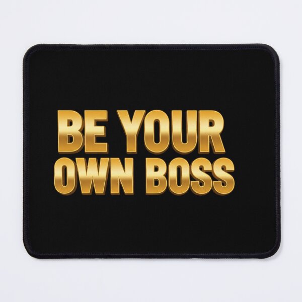 Item preview, Be Your Own Boss - Gold Typography designed and sold by Silent Watch Threads..