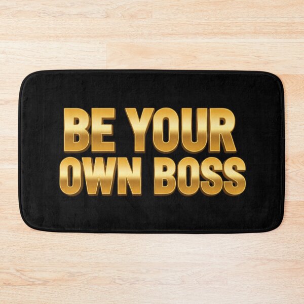 Item preview, Be Your Own Boss - Gold Typography designed and sold by Silent Watch Threads..
