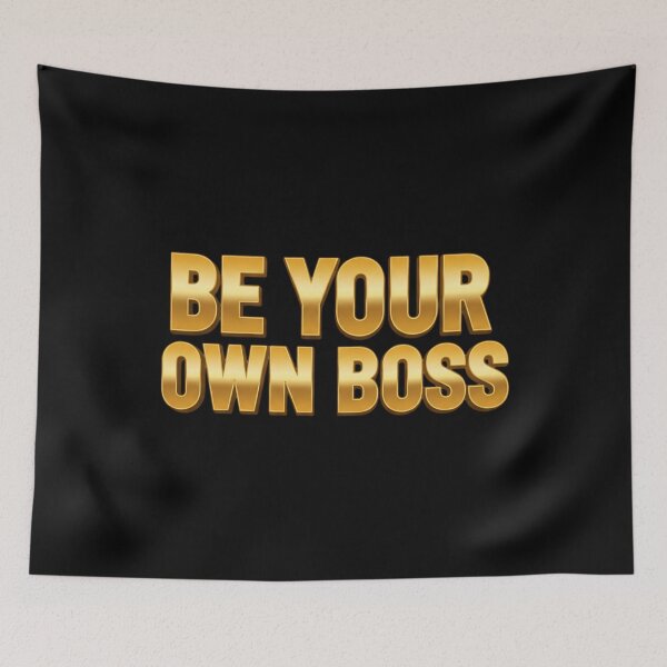 Item preview, Be Your Own Boss - Gold Typography designed and sold by Silent Watch Threads..