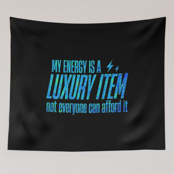 Item preview, My Energy Is a Luxury Item – Bold Sparkle-Effect Typography | Self‑Care & Boundaries Quote designed and sold by Abirtom.
