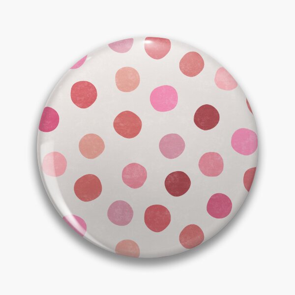 Item preview, Painterly Irregular Multicolored Polka Dots In Birght Pink And Terracotta  designed and sold by EliveraDesigns.