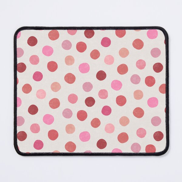 Item preview, Painterly Irregular Multicolored Polka Dots In Birght Pink And Terracotta  designed and sold by EliveraDesigns.