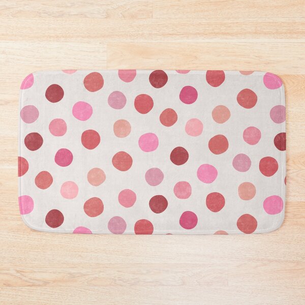 Item preview, Painterly Irregular Multicolored Polka Dots In Birght Pink And Terracotta  designed and sold by EliveraDesigns.