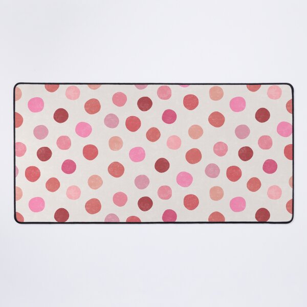 Item preview, Painterly Irregular Multicolored Polka Dots In Birght Pink And Terracotta  designed and sold by EliveraDesigns.