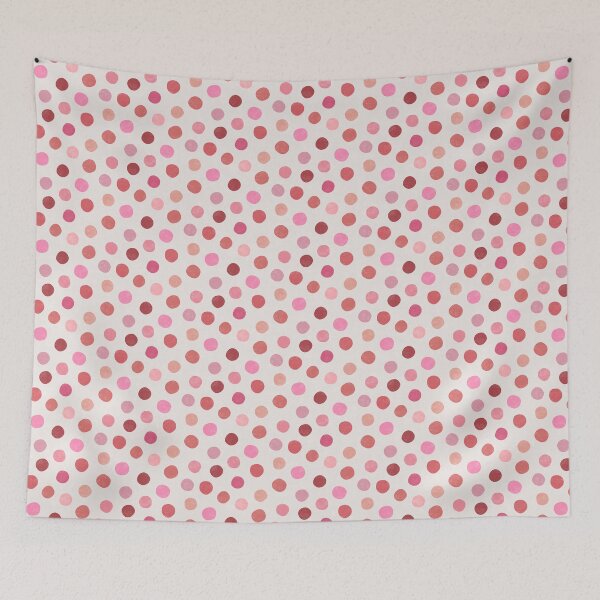 Item preview, Painterly Irregular Multicolored Polka Dots In Birght Pink And Terracotta  designed and sold by EliveraDesigns.
