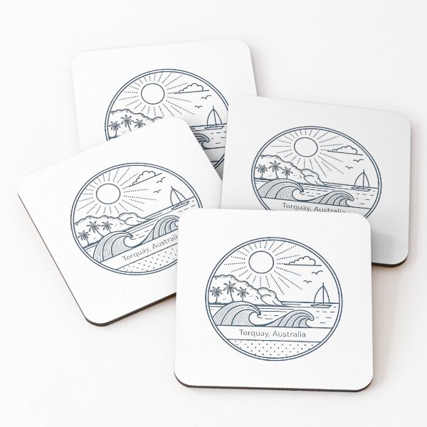 Item preview, Torquay Australia Minimal Line Art  — Coastal Silhouette & Sailboat Design designed and sold by VividOrganica.