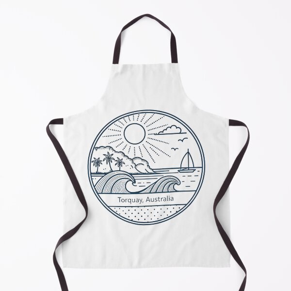 Item preview, Torquay Australia Minimal Line Art  — Coastal Silhouette & Sailboat Design designed and sold by VividOrganica.