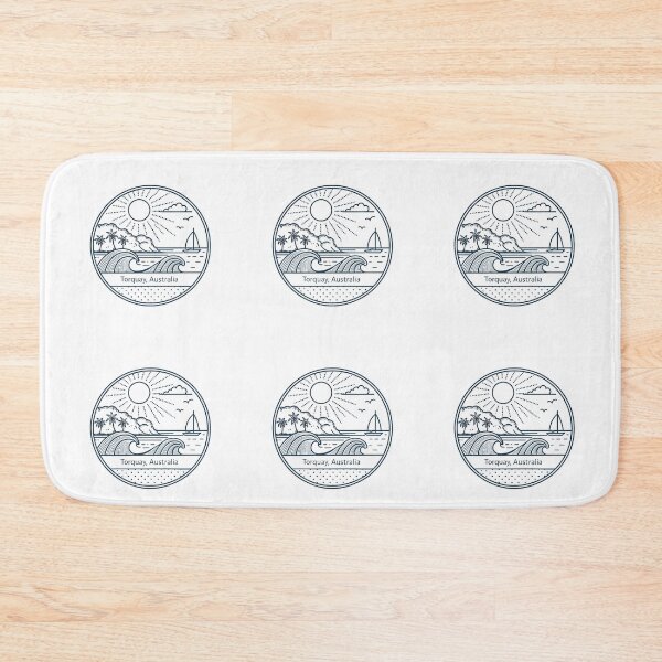 Item preview, Torquay Australia Minimal Line Art  — Coastal Silhouette & Sailboat Design designed and sold by VividOrganica.