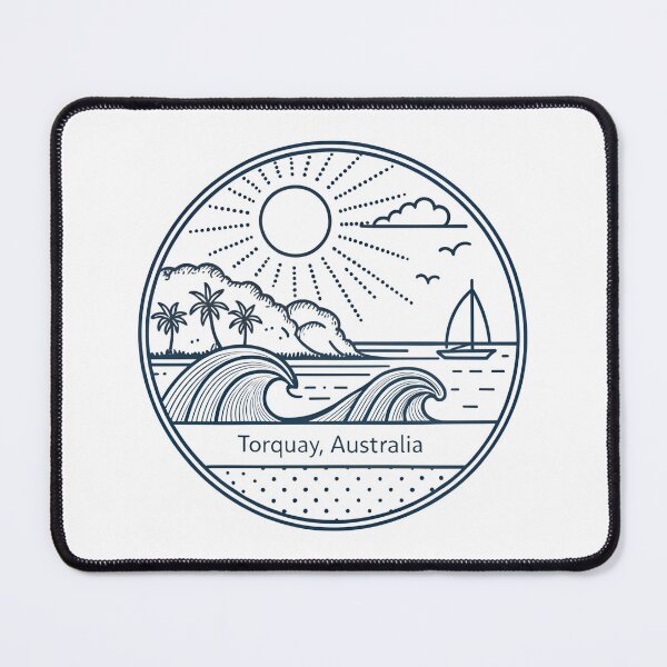 Item preview, Torquay Australia Minimal Line Art  — Coastal Silhouette & Sailboat Design designed and sold by VividOrganica.