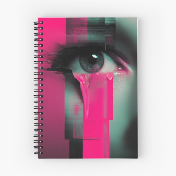 Item preview, Surreal Neon Glitch Crying Eye Art designed and sold by TheColorKey.