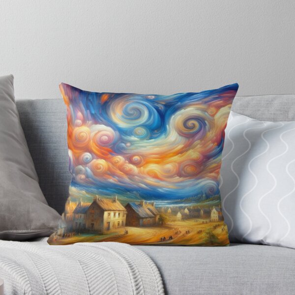 Item preview, Swirling Village Dreams – A riot of color and fantasy designed and sold by FotoworldEdel.