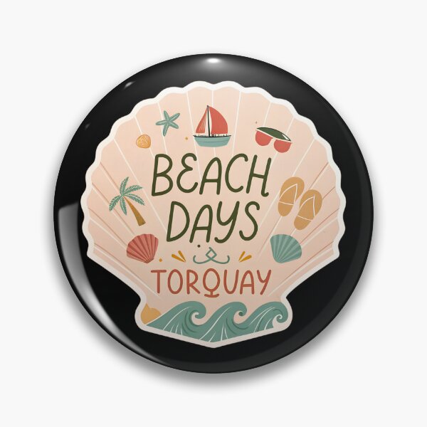 Item preview, Beach Days in Torquay  – Cute Pastel Beach Quote Design for Laptops & Water Bottles designed and sold by VividOrganica.