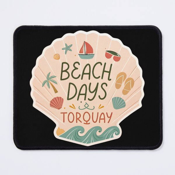 Item preview, Beach Days in Torquay  – Cute Pastel Beach Quote Design for Laptops & Water Bottles designed and sold by VividOrganica.