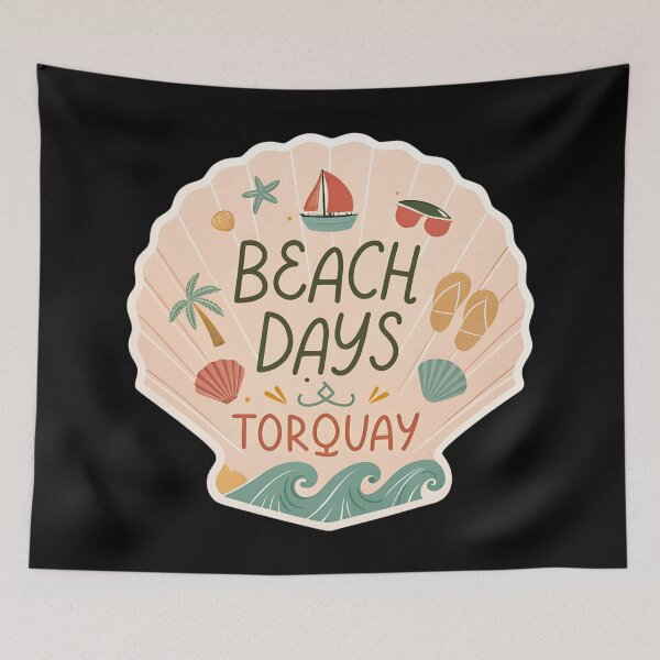 Item preview, Beach Days in Torquay  – Cute Pastel Beach Quote Design for Laptops & Water Bottles designed and sold by VividOrganica.