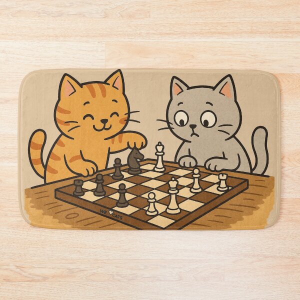 Item preview, Cats Having a Chess Match! designed and sold by WeLoveCatss.